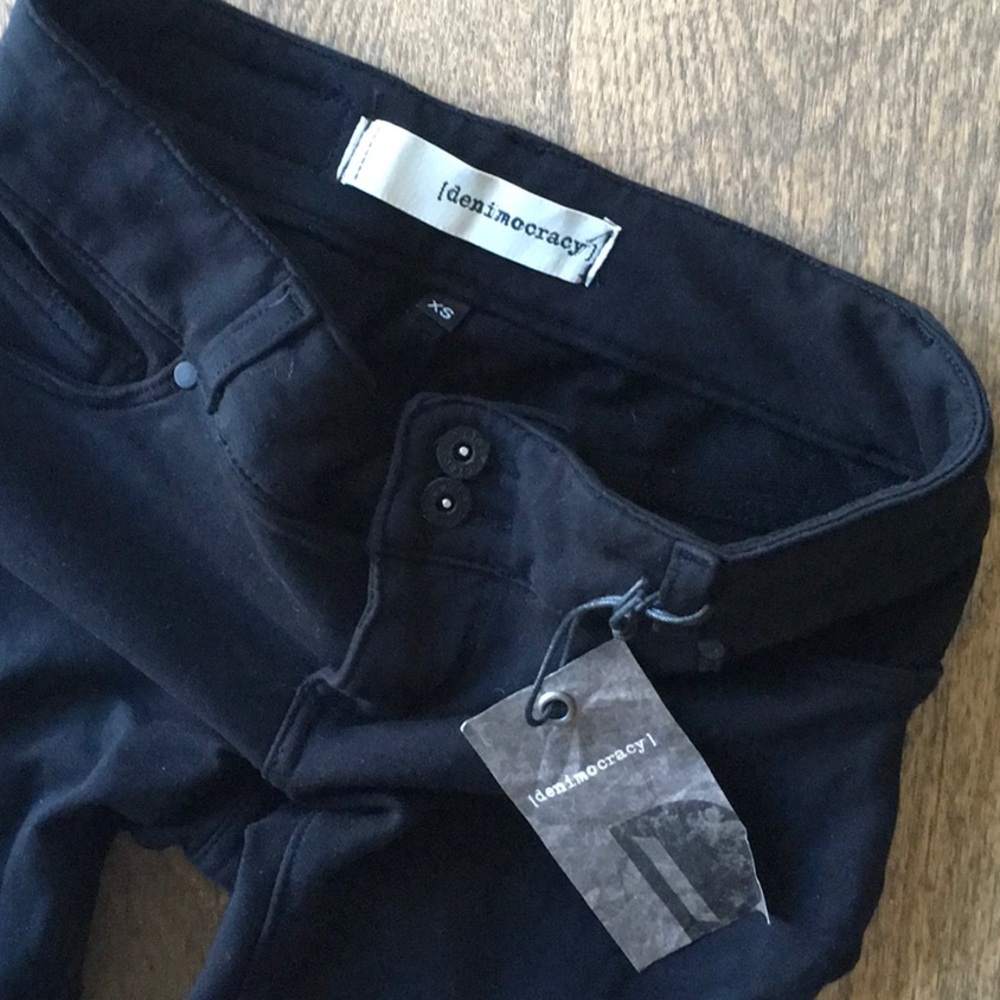 NWT Denimocracy Black Stretch Pants